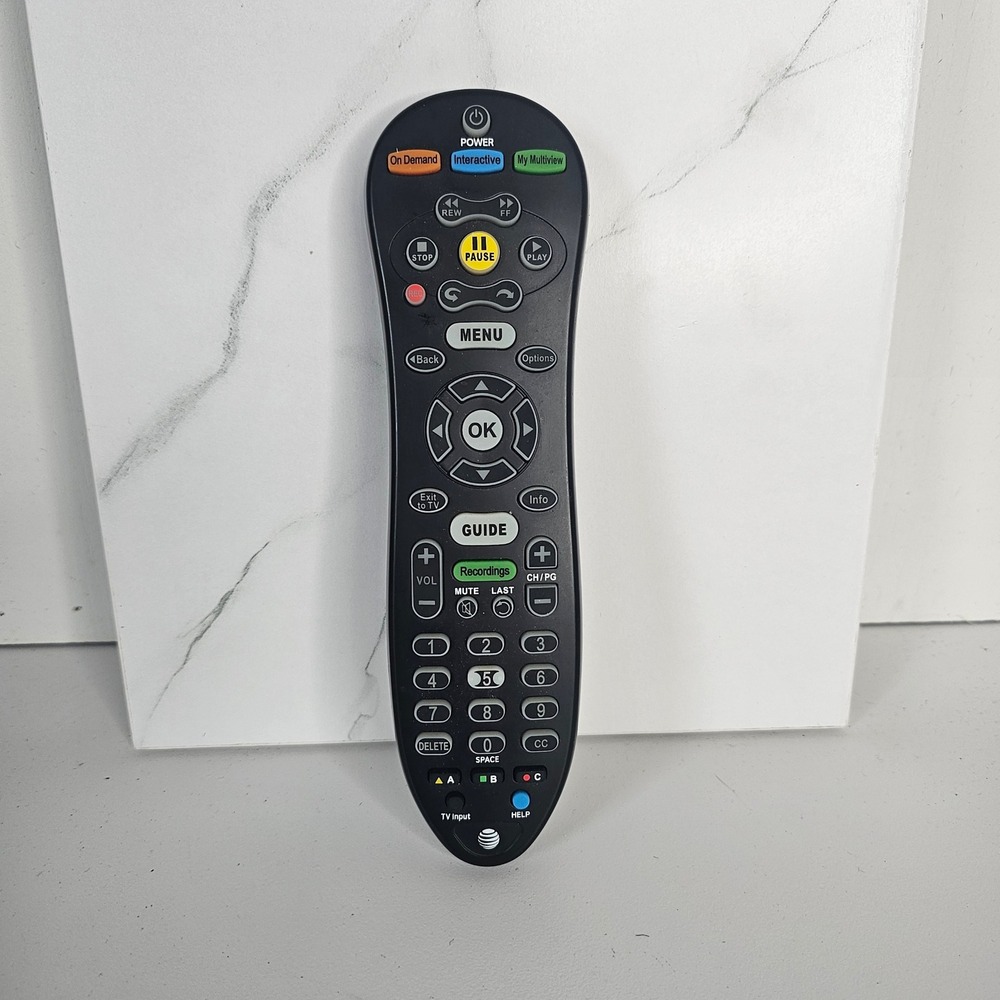 Replacement AT&T‎ U-Verse S30-S1A, S1A Remote Control Backlit Black
